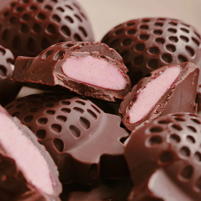 Strawberry Cream Chocolate Truffles WITH GUTSY GUMMIES