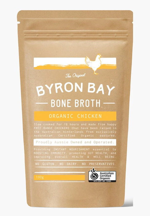 BYRON BAY BONE BROTH | Organic Chicken & Vegetable Bone Broth | 100g Sachet