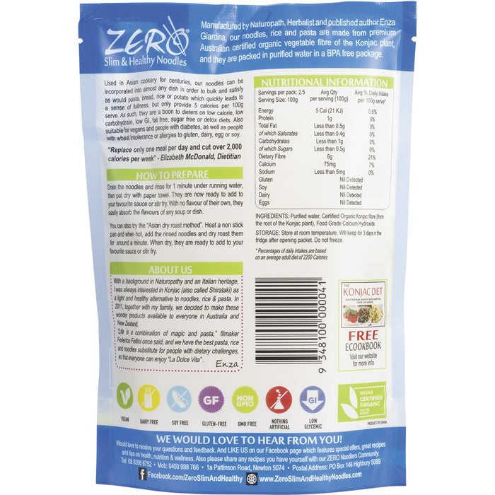 ZERO SLIM & HEALTHY | Certified Organic Konjac Lasagna Style | 400g