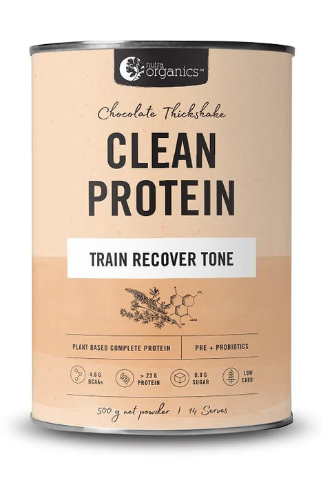 NUTRA ORGANICS CLEAN PROTEIN CHOCOLATE THICKSHAKE 500G