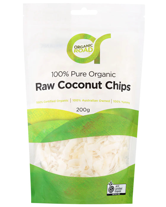 Organic Road Raw Coconut Chips 200g