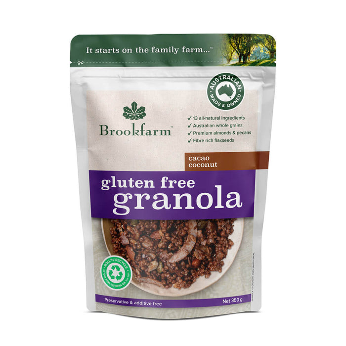 BROOKFARM | Gluten Free Granola | Cacao Coconut | 800g