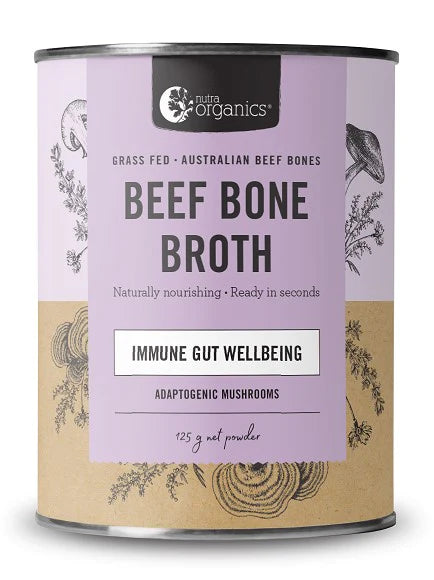 NUTRA ORGANICS BEEF BONE BROTH ADAPTOGENIC MUSHROOM 125G