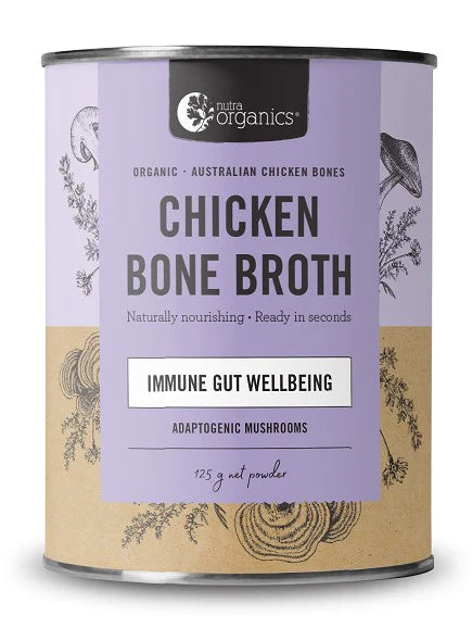 NUTRA ORGANICS CHICKEN BONE BROTH ADAPTOGENIC MUSHROOM 125G