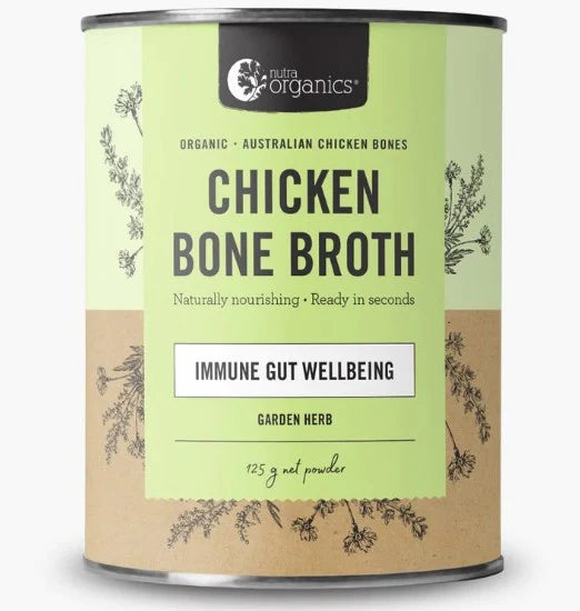 NUTRA ORGANICS CHICKEN BONE BROTH GARDEN HERB 125G