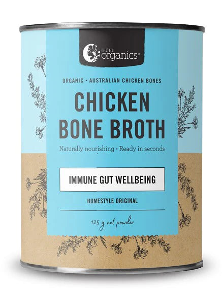 NUTRA ORGANICS CHICKEN BONE BROTH HOMESTYLE ORIGINAL 125G