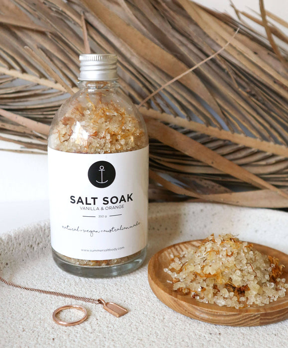 Summer Salt Body | Salt Soak | Vanilla & Orange - 350g