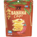 Banana Joe Banana Chips packaging with red background and banana leaf design