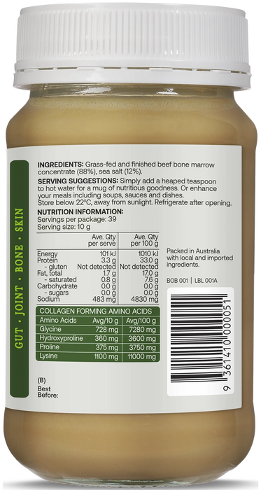BEST OF THE BONE GRASS-FED BONE BROTH CONCENTRATE LIQUID 390G