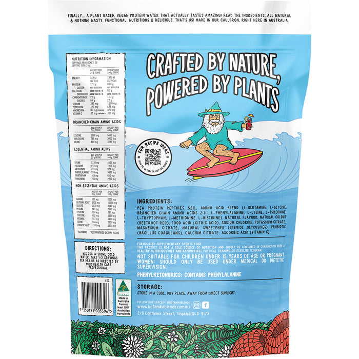 BOTANIKA BLENDS | Plant Protein Water Raspberry | 400g