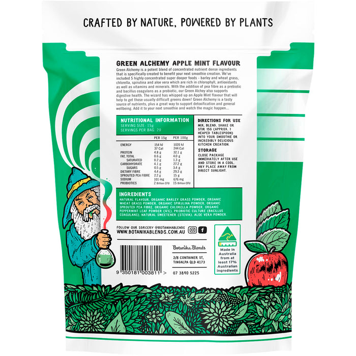 BOTANIKA BLENDS | Green Alchemy Nutrient Dense Greens Apple Mint | 300g