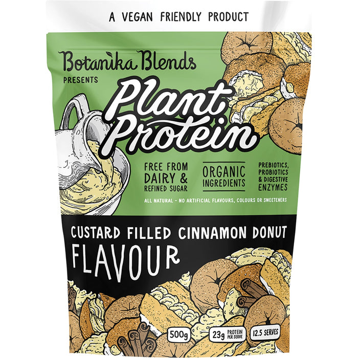 BOTANIKA BLENDS | Plant Protein Custard Filled Cinnamon Donut | 500g