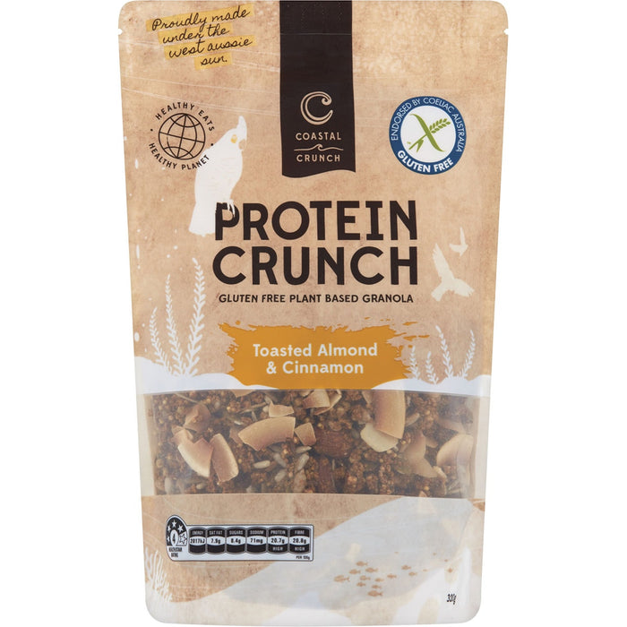 COASTAL CRUNCH " Protein Crunch Granola |Toasted Almond & Cinnamon | 320g