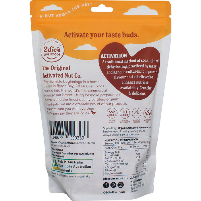 2DIE4 | Organic Activated Almonds | 600g