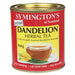 Symington's Dandelion Herbal Tea can on a white background