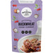 Purple package of The Monday Food Co. Activated Buckwheat Sour Cherry granola with images of ingredients and a bowl of granola.