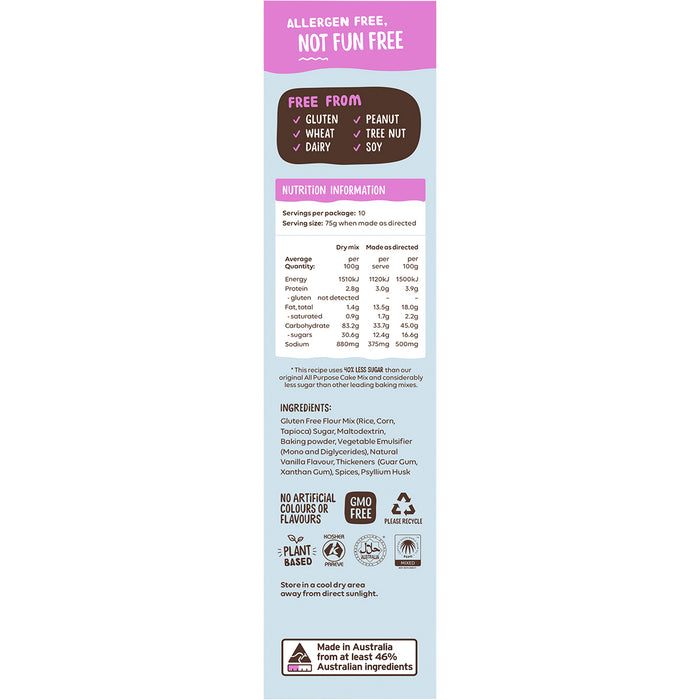 WELL & GOOD | All Purpose Cake Mix 40% Less Sugar | 400g