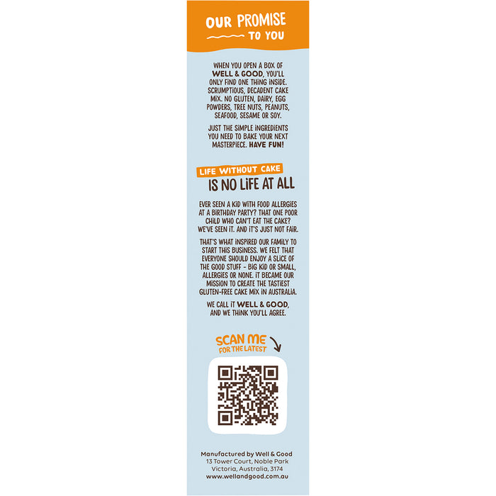 WELL & GOOD | Banana Bread Mix -  40% Less Sugar | 350g