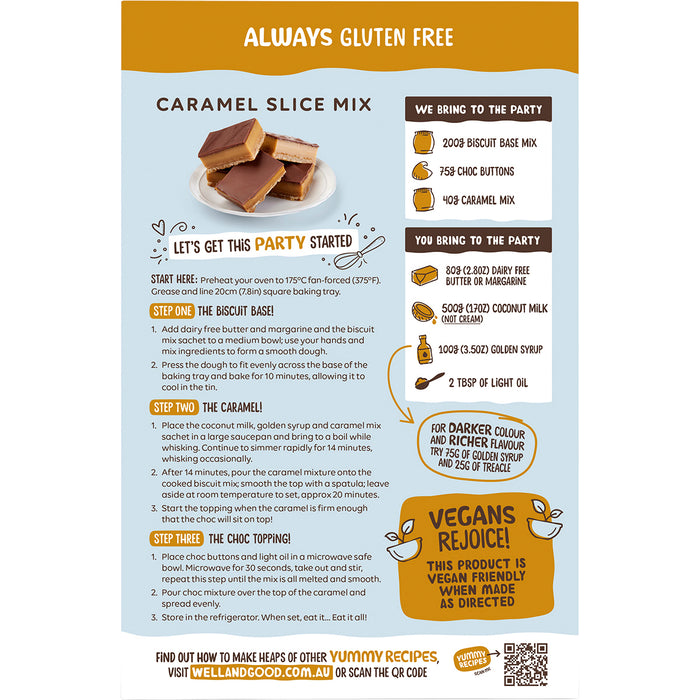 WELL & GOOD | Caramel Slice Mix | 315g
