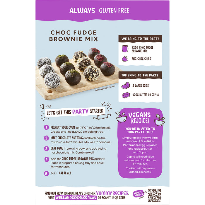 WELL & GOOD | Choc Fudge Brownie Mix | 400g