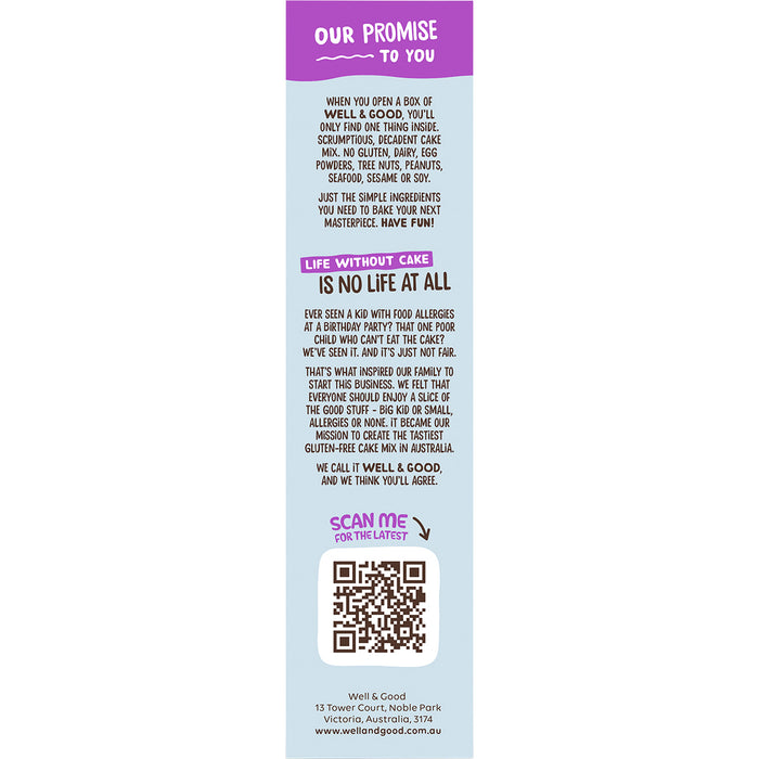 WELL & GOOD | Choc Fudge Brownie Mix | 400g