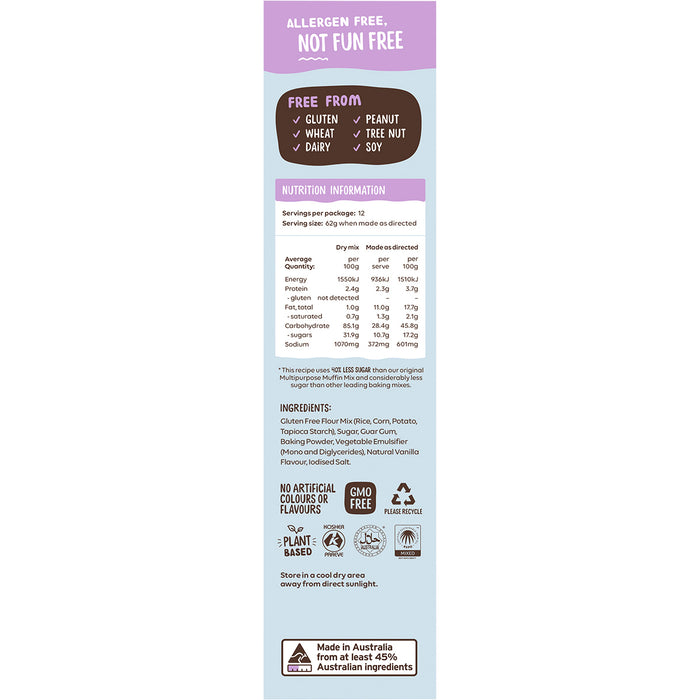 WELL & GOOD | Multipurpose Muffin Mix - 40% Less Sugar | 400g