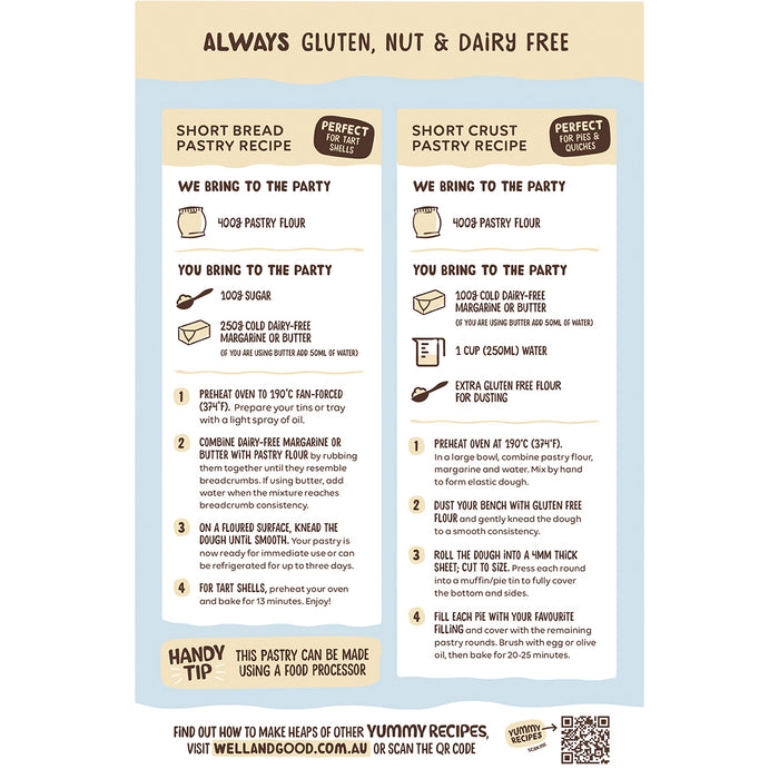 WELL & GOOD | Pastry Flour Blend | 400g