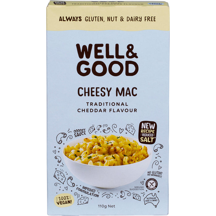 WELL & GOOD | Cheesy Mac Traditional Cheddar Flavour | 110g