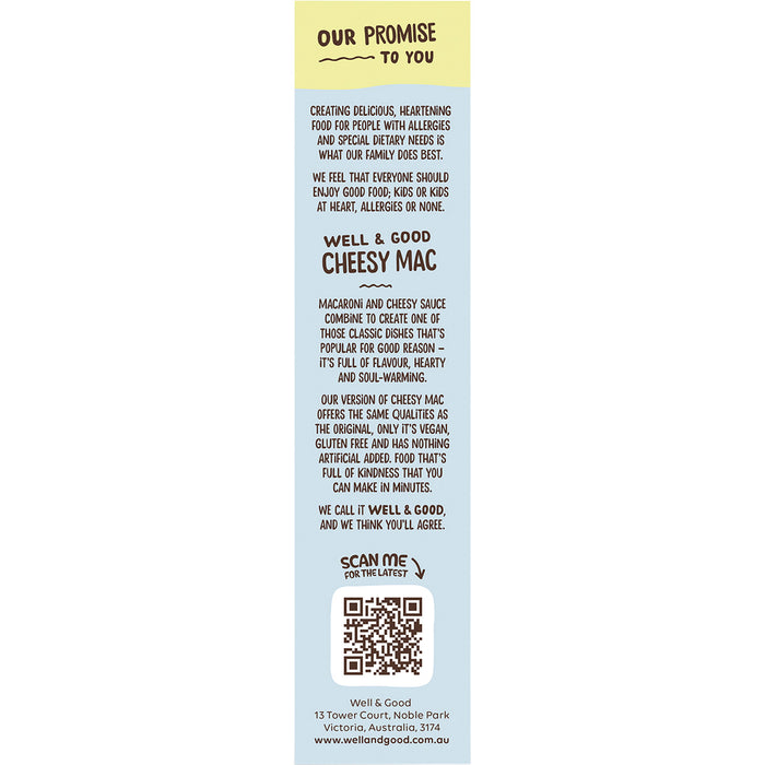 WELL & GOOD | Cheesy Mac Traditional Cheddar Flavour | 110g
