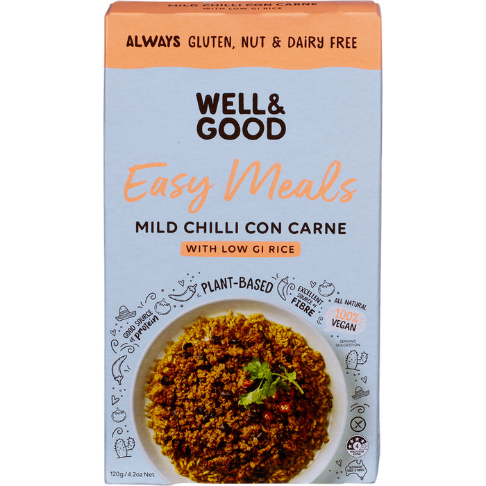 WELL & GOOD | Mild Chilli Con Carne with Low GI Rice