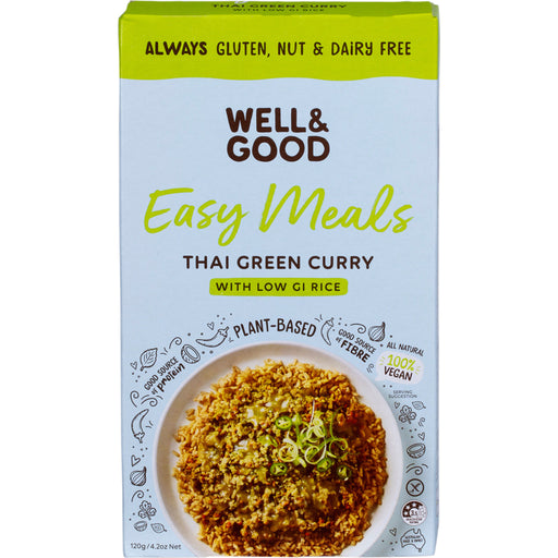Well & Good Thai Green Curry food package on a white background