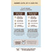 Vanilla custard recipe card with ingredients and instructions on a light blue background