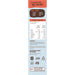 Nutrition information and ingredient list on a product label with allergen-free and vegan claims.