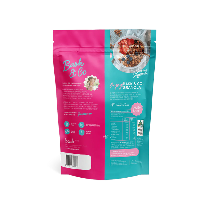 BASK & Co | Almond & Coconut Gluten Free Granola | 250g