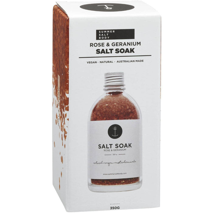 Summer Salt Body | Salt Soak | Rose & Geranium - 350g