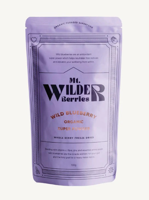 Mt Wilder Berries Wild Blueberry Organic Super Powder 100g