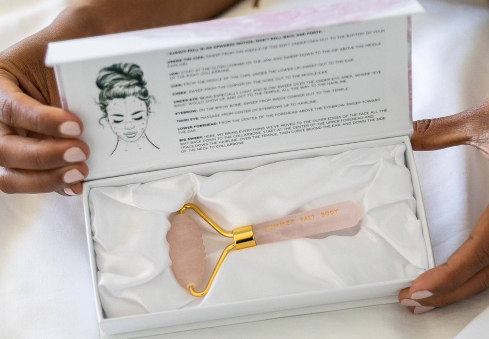 Summer Salt Body | Facial Roller - Spiky Rose Quartz
