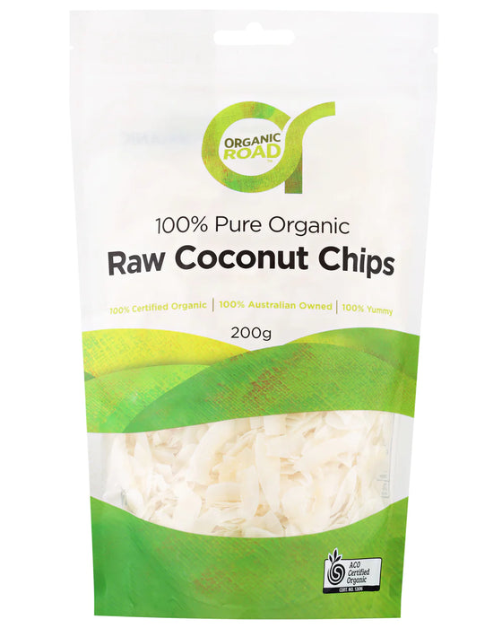 Organic Road Raw Coconut Chips 200g