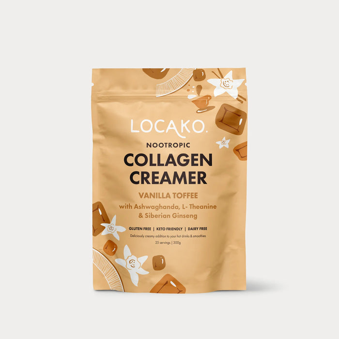 Locako Nootropic Collagen Creamer Vanilla Toffee 300g