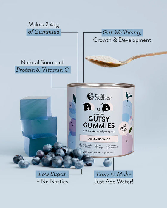 NUTRA ORGANICS Gutsy Gummies Blueberry 300g