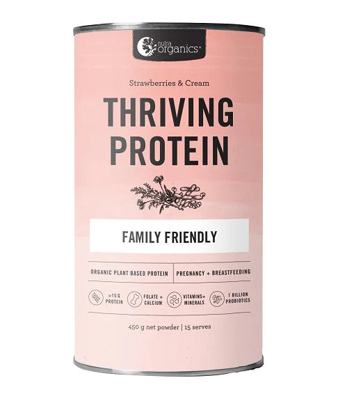 NUTRA ORGANICS THRIVING PROTEIN STRAWBERRIES AND CREAM 450G