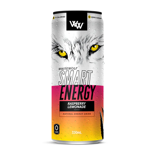 White Wolf Nutrition Smart Energy Drink Raspberry Lemonade 330ml