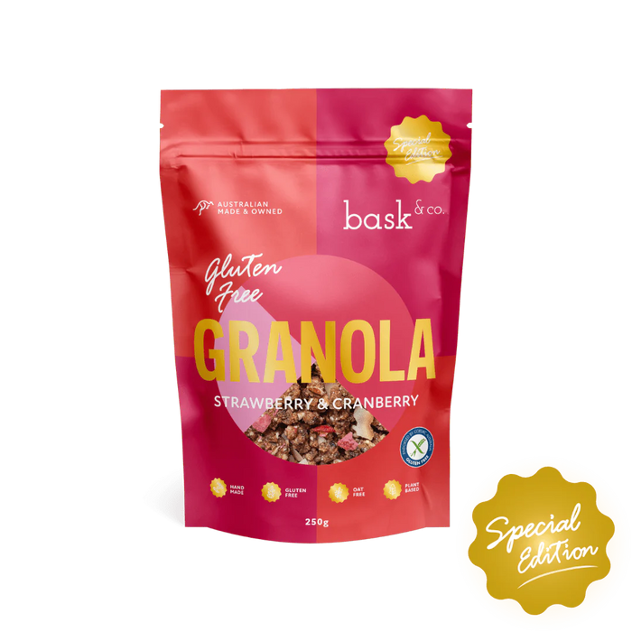 BASK & Co | Strawberry & Cranberry "Special Edition" Gluten Free Granola | 250g