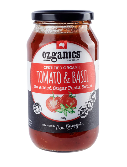 Ozganics Tomato & Basil Pasta Sauce 500g